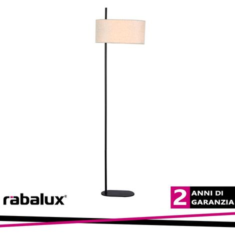 Lampada da terra scandinava nera paralume beige E27 Rabalux (1/3)
