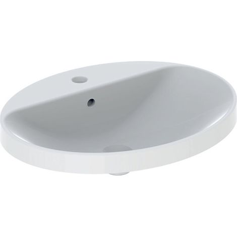 Geberit VariForm lavabo à encastrer ovale, 600x480mm, avec trou