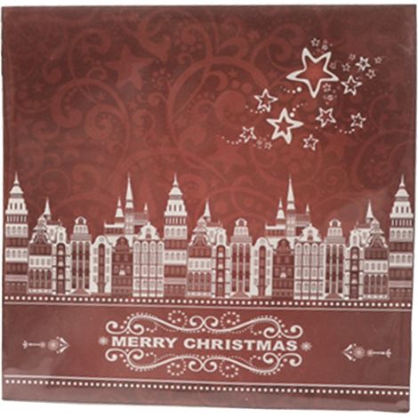 Tovaglioli natalizi "Tartan" 33 x 33 cm decorazione per tavola di Natale, confezione da 20 tovaglioli (1/3)