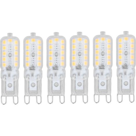 Lampadina LED G9 LED dimmerabile bianco caldo G9 5W Lampada alogena G9 LED Angolo del fascio ampio 360° 22 2835 SMD, 6 pezzi
