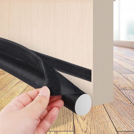 Türdichtung unter der Tür, Zugluftstopper, Kälteschutz, Schaumstoff, für die Tür, schwarz (1/5)