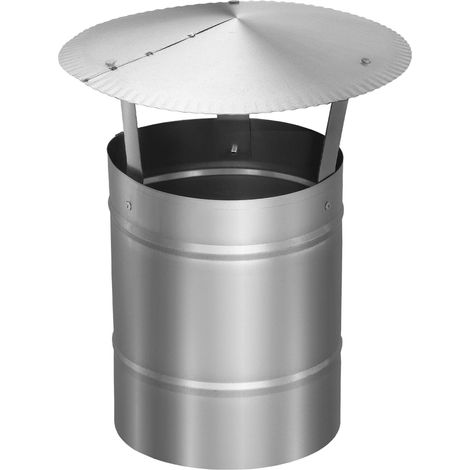 KOTARBAU® Chapeau De Cheminée - Inox - ø 150 mm - Argent - Chapeau Cheminée Anti Pluie - Résistant à la Corrosion - Installation Facile - Design Moderne (1/5)