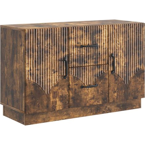 Sideboard Geräucherte Eiche 89 x 34,5 x 57 cm Holzwerkstoff vidaXL