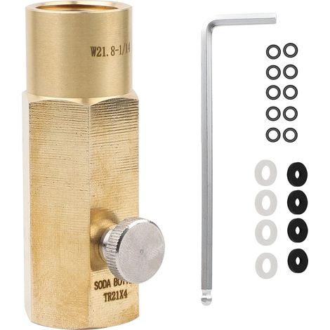 Adaptateur de Bouteille de CO2 pour Remplir le Réservoir de Soda, pour Vanne CGA320 à TR21,4 du Réservoir de CO2 (W21,8-14) (1/5)