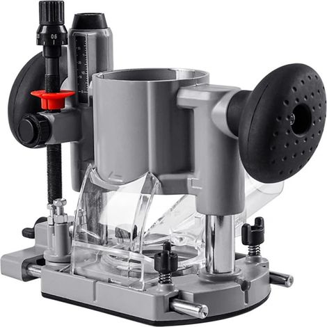 Routers for Woodworking, Wood Trimmer, Cutting Machine Base, Adjustable Plunge Router Base in Aluminum Alloy with Dust Collection Cover (1/5)
