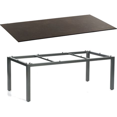 Sonnenpartner Gartentisch Base 200x100 cm Aluminium anthrazit Tischsystem