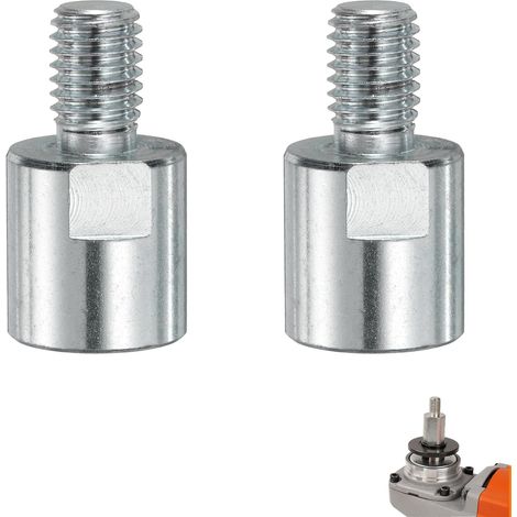 Adaptateur Filetage meuleuse d'angle M14 Femelle vers M10 mâle, Lot de 2, Longueur 35 mm, Conversion pour Disque, meule à Boisseau, Polissage et Outils électriques compatibles (1/5)