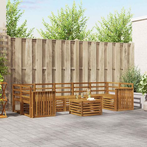 Sofagarnituren 8 pcs Natur Massivholz Akazie (1/5)