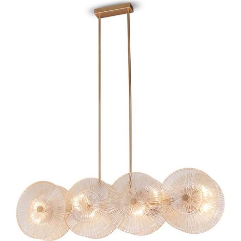 [GEBRAUCHT] B-Ware Maytoni Hängeleuchte Aster LED Pendelleuchte 8-flammig dimmbar gold bernstein (1/2)