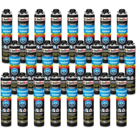 IsolBau Mousse adhésive pour polystyrène XPS EPS Dämmstoffkleber 24 x 750 ml (1/5)