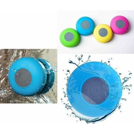 SPEAKER BLUETOOTH A VENTOSA AUDIO ALTOPARLANTE IMPERMEABILE WATERPROOF MIC  - Rosa - Colore: Rosa