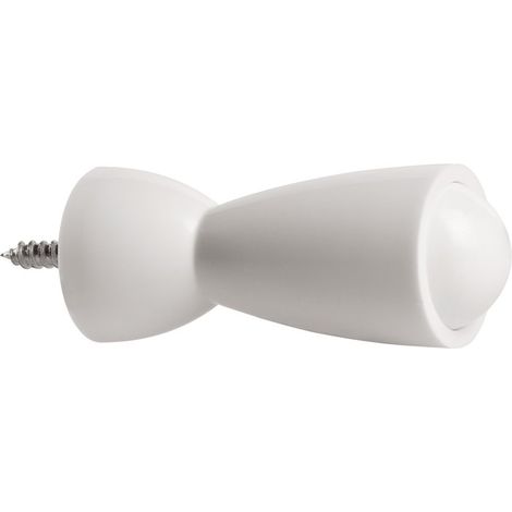 Butoir plastique à balustre blanc – Fixation murale – Diamètre 28mm – Hauteur 72mm – Pour portes intérieures – Eurowale