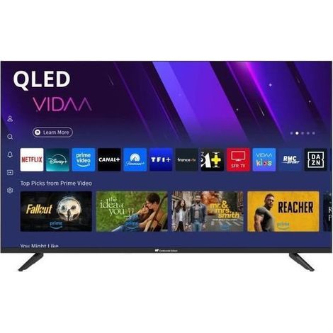 TV QLED - CONTINENTAL EDISON - CELED43SVQLD25B6 - 43'' (109 cm) - UHD 4K 3840x2160 - SMART VIDAA - 3xHDMI - 2xUSB