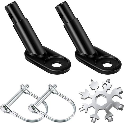 2 Ensembles de Connecteurs de Remorque de Vélo Connecteur Aicer Adaptateur d'Attelage de Remorque de Vélo Connecteur de Montage d'Attelage de Remorque avec Outil Multifonction Flocon de Neige 18 en (1/5)