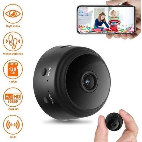 Mini Caméra WiFi HD 1080P Petite Caméra Sans Fil Home Baby Vision De Nuit Sécurité Micro Détection De Mouvement (1/4)