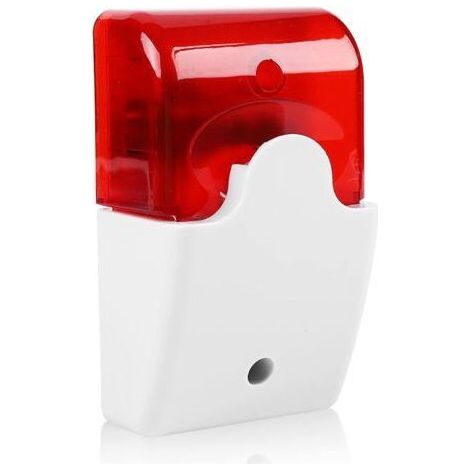 Voyant de sécurité, alarmes de sécurité sonores et visuelles, alarme sonore et clignotante rouge résistante aux chocs, sirène 110 dB et 150 flashs par minute, volume réglable (220 V) (1/5)