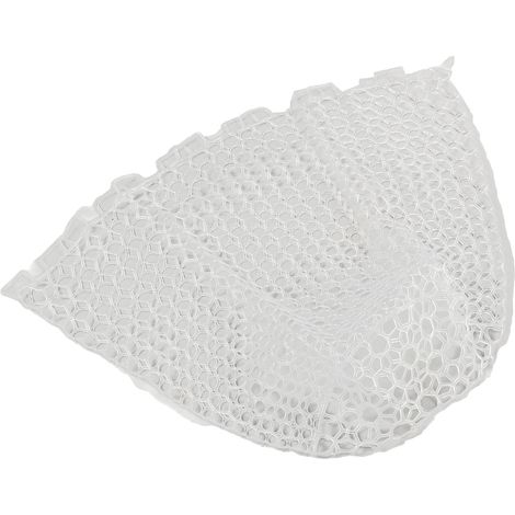 Épuisette de pêche de rechange transparente blanche en caoutchouc pliable de 55 cm pour pêcheur (1/5)