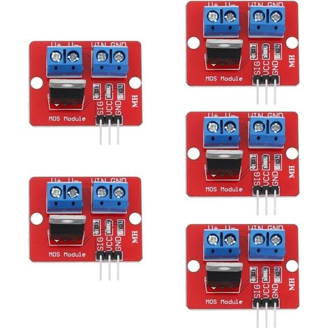 MOSFET driver module, Akozon PWM output button control driver boards 5PCS 0-24V for Arduino (3.5V / 5V)