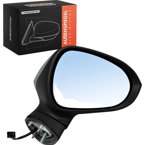 Specchietto retrovisore esterno, funzionamento elettrico, posizione di installazione a destra, adatto per SEAT Ibiza IV, design convesso, 7 contatti di connessione (1/5)