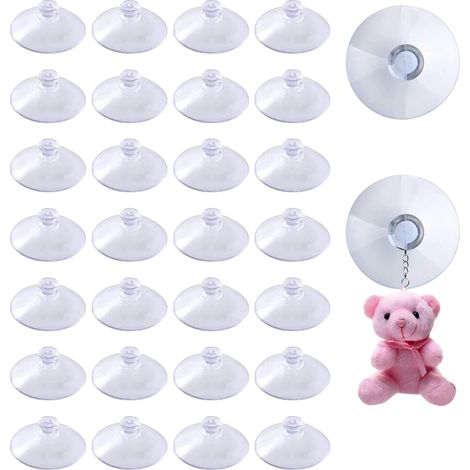 30 miniventosas pequeñas para mesa de cristal, de 40 mm, para coche y boda, para decoración del hogar, ventanas, baños, oficinas y cristal. (1/5)