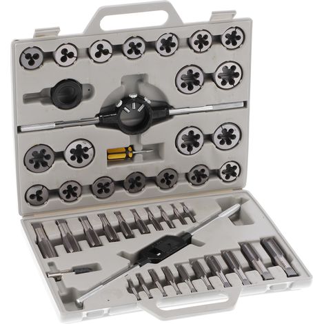 Ej.Life 45-teiliges Gewindebohrer-Set, Stahlstruktur, CNC-gefräste Schneidzähne, Härte 60 HRC, Aufbewahrungsbox, Geschnittenes Gusseisen, Stahl, Aluminium, Kupfer (Metrisch) (1/5)