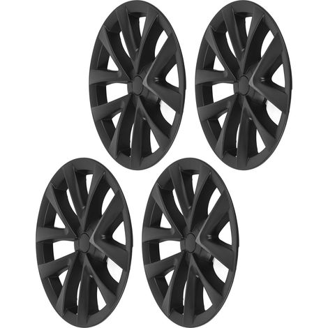 Enjoliveur de roue 18 pouces pour modèle S, Protection complète, Structure solide, remplacement, Tesla 3 2017 à 2023, noir mat, 4 pièces