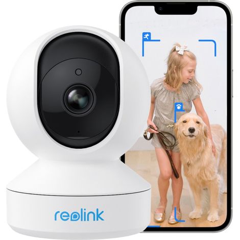 Reolink 2K 3MP 2,4 GHz WLAN Überwachungskamera Innen Schwenkbar, Zwei-Wege-Audio, Baby Monitor mit Personen-/Haustiererkennung