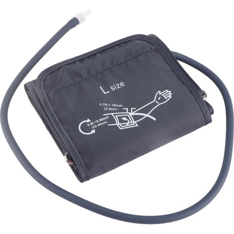 Brasseur de tensiomètre 2 pièces avec connecteur, brassard réglable en D, sangle large pour bras, remplacement taille 8,7 à 18,9 pouces (1/5)