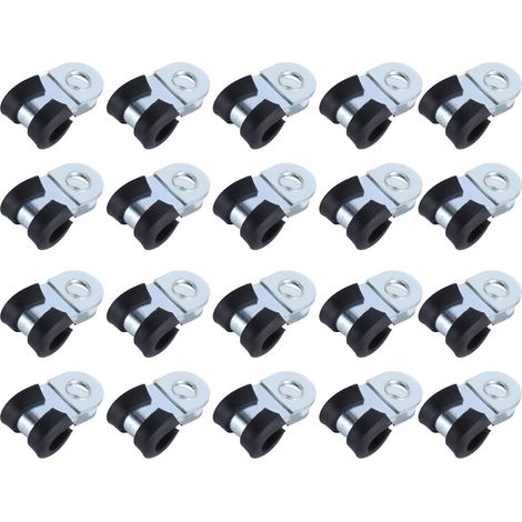 Colliers de serrage en acier inoxydable 304, robustes, résistants à la corrosion et réutilisables, type R, pour tubes de 8 mm. (1/5)