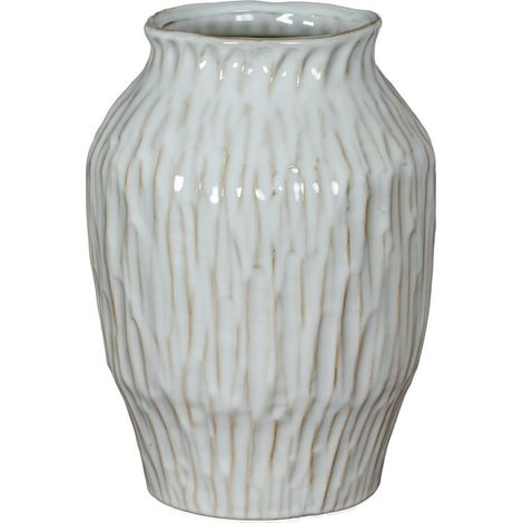 Numa Ople Vase - Ceramic - L19 x W19 x H27 cm - White