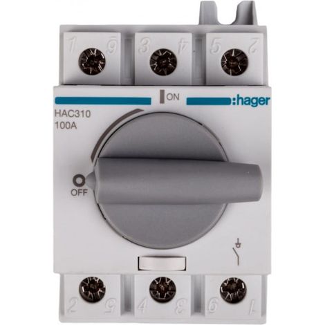 Interruptor-seccionador HAC310 de 3 polos y 100 A