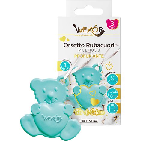 Orsetto Rubacuori Profumatore Multiuso Fior di Cotone 33g WEXÓR
