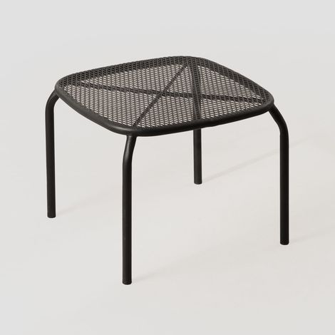 SKLUM Quadratischer Gartentisch 40x40 cm aus Stahl Dylha Schwarz                                   (1/5)