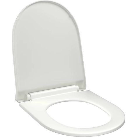 vidaXL Soft-close Toilet Seat with Quick-release Design White