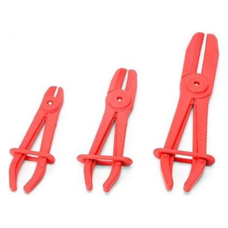 3 Pièces Pince Durite Carburant, Pinces pour Tuyaux Flexibles Pince à Collier de Serrage Pinces Tuyaux Outil de Serrage pour Tuyaux Flexibles pour Tuyaux de Frein Tuyaux Carburant(Rouge)