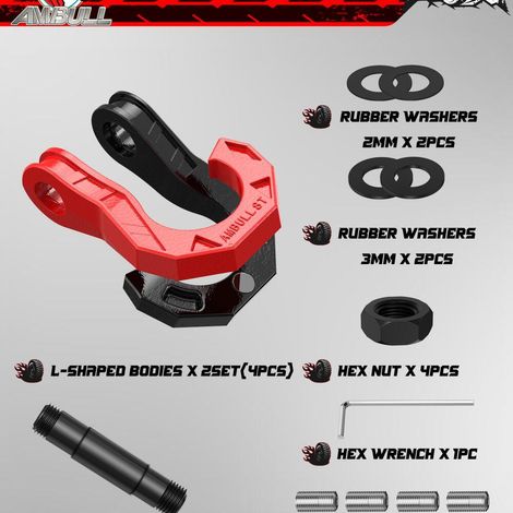 New split-type forged off-road vehicle 8-ton large hook trailer anti-theft shackle 3/4 U-type hook in stock, direct supply. (1/4)
