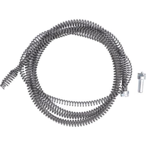 Nettoyeur de canalisations, tarières, câble à ressort, acier au manganèse, serpent, tuyau d'égout, nettoyage pour la maison, la cuisine, la salle de bains, les toilettes, la plomberie, 3 M/9,8 pieds (1/5)