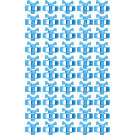 50 Pièces Isolateurs de Clôture Électrique ABS, Tendeurs en Ligne Bleus pour Sécurité Agricole et Ferme (1/5)