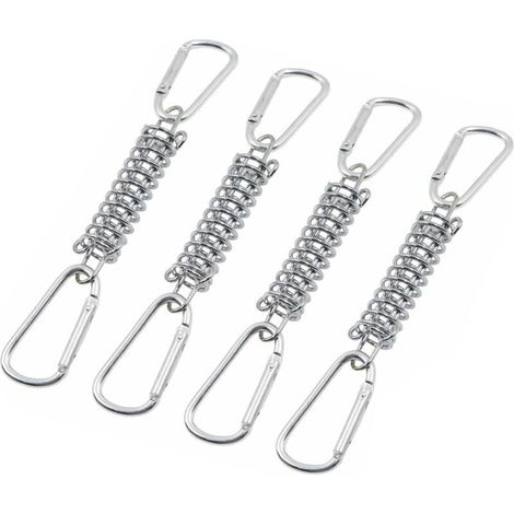 4 pièces boucle à ressort, fixation tendeur voile d'ombrage, acier inoxydable, pour tentes de camping et auvents extérieurs