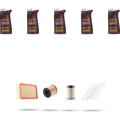 Kit tagliando 4 FILTRI e 5L OLIO compatibile con Citroen Ds5 2.0 Hdi 120kw dal 2011 (1/5)