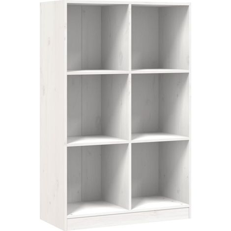 Maison Exclusive - Libreria Bianca 70x33x110 cm in Legno Massello di Pino