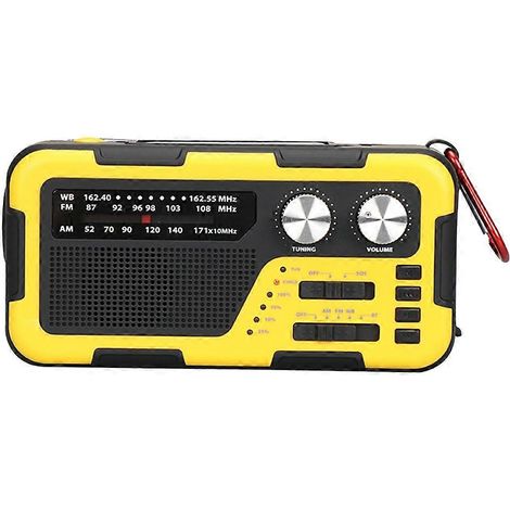 USB Hand Crank Emergency Radio Solar Charge Radio Reading Light 4000MAh 3.5mm Casque Jack pour Outdoor Backpacking (1/5)