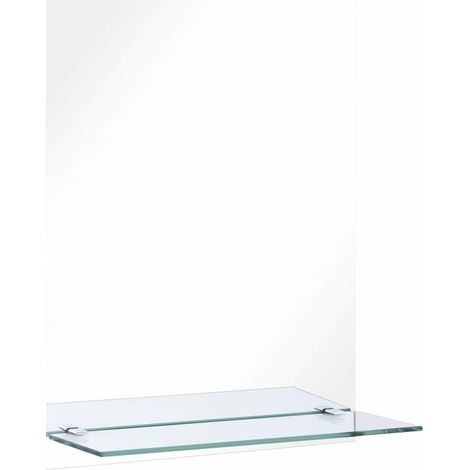 Maison Exclusive - Wandspiegel mit Regal 50×70 cm Hartglas (1/5)