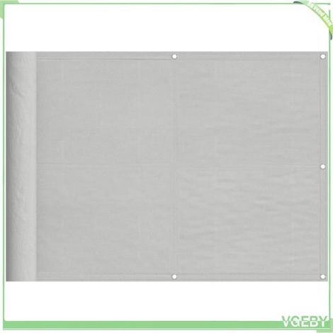 Écran de balcon - FAFEICY - 75x800 cm - 100% polyester oxford - revêtement PU - gris clair (1/5)