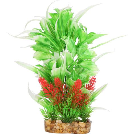 Plante Aquarium Artificielle En Plastique Simulation Réaliste Décoration Paysage Pour Réservoir Poisson Sans Entretien - Lot De 1 (1/5)