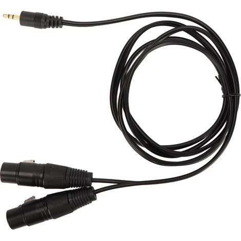 Câble Y 3.5mm vers Double XLR Femelle 1.5m - Connecteur Mâle 1/8" pour PC, Smartphone, Tablette - Plug & Play (1/5)