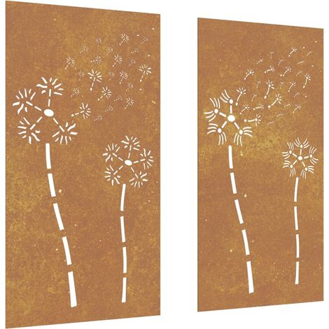 Décorations murales de jardin 2pcs 105x55 cm design de fleur CFW610963 (1/5)