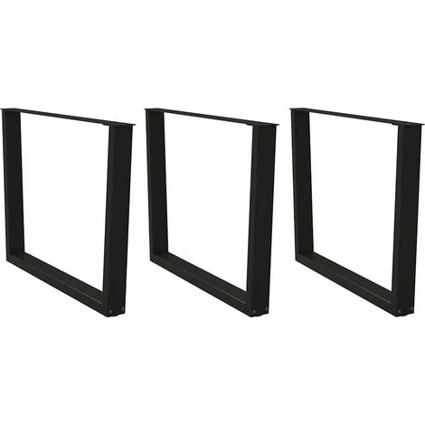 Esstisch Beine V-Form 3 Stück Schwarz 100x(72-73,3) cm Stahl