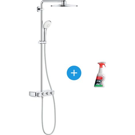 Grohe – Colonne de douche thermostatique Euphoria SmartControl System 310 Duo – Douche de tête 310mm – 3 jets – Finition chrome – Tuyau 1750mm (1/5)