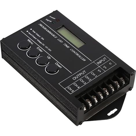Contrôleur de minuterie LED programmable DC12/24V 20A, 5 canaux (1/5)